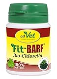 cdVet Naturprodukte Fit-BARF Bio-Chlorella 36 g - Hund&Katze - Zellen unterstützend - unangenehme Körper- und Maulgerüche - natürlicher Toxinbinder - Vitamine - Rohfütterung - BARFEN -